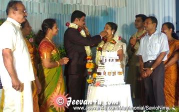 Savio Nimy Wedding Cake Exchange Photo